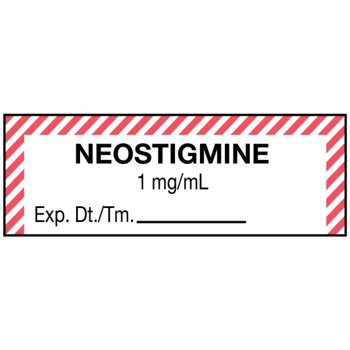 Anesthesia Label Neostigmine 1 mg/mL, 610, 1-1/2