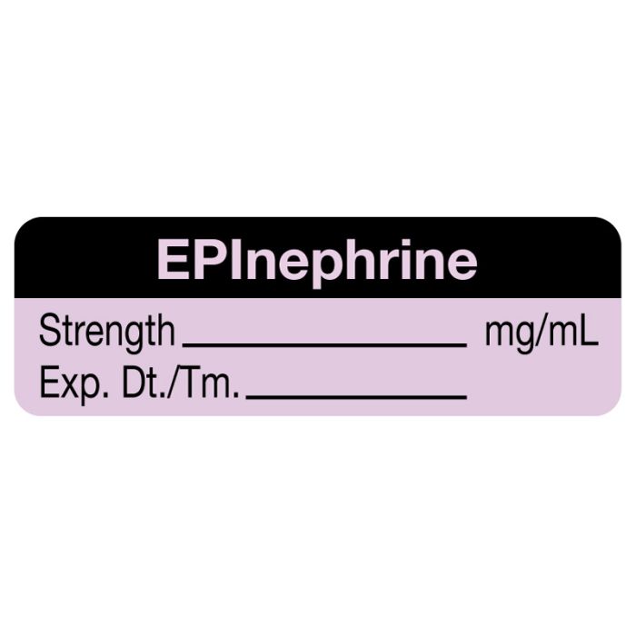 Anesthesia Label, EPInephrine mg/mL, 1-1/2