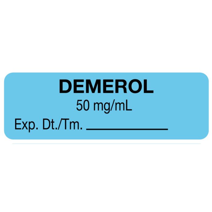 Anesthesia Label, Demerol 50 mg/mL, 1-1/2