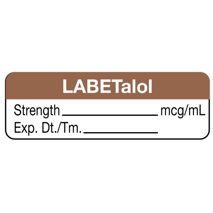 Anesthesia Label, LABETalol mcg/mL, 1-1/2