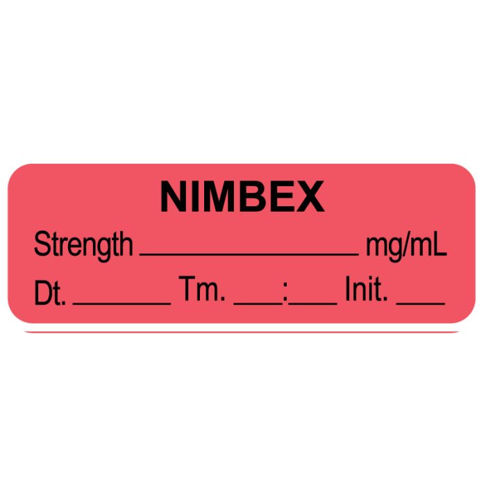 Anesthesia Label,  Nimbex  mg/mL DTI 1-1/2