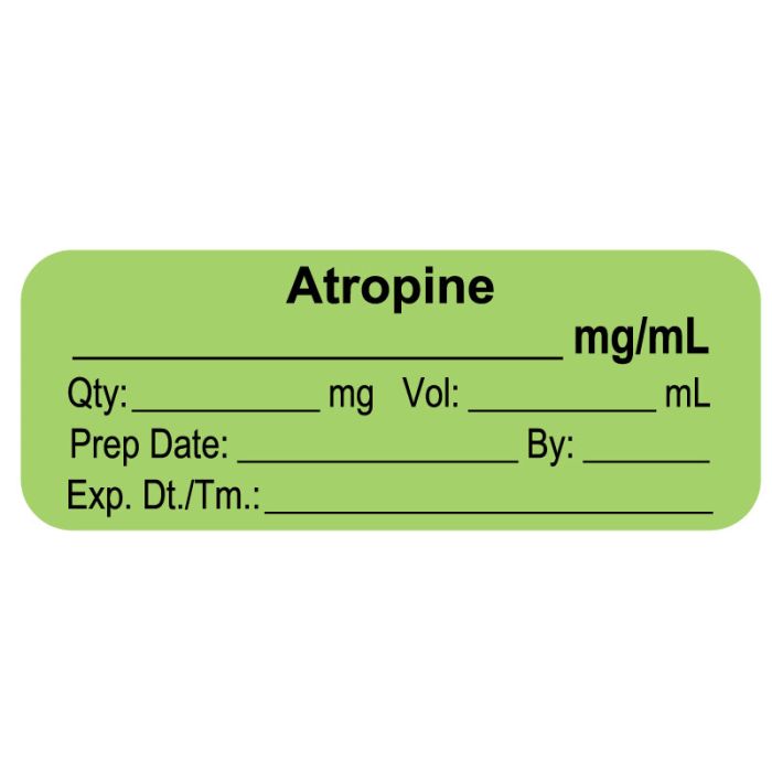 Anesthesia Label, Atropine, 2