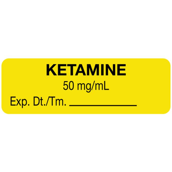 Anesthesia Label, Ketamine 50 mg/mL, 1-1/2