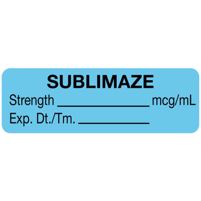 Anesthesia Label, Sublimaze mcg/mL, 1-1/2