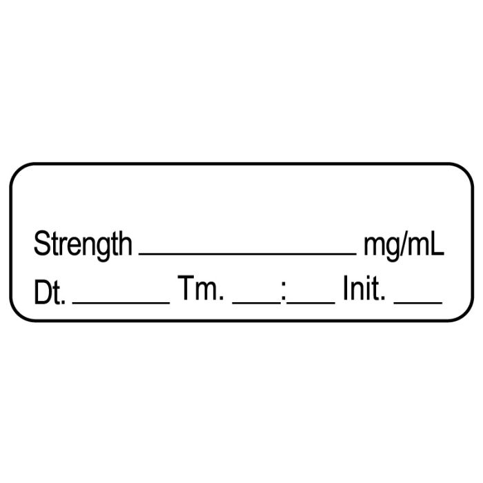 Anesthesia Label, Blank  DTI 1-1/2