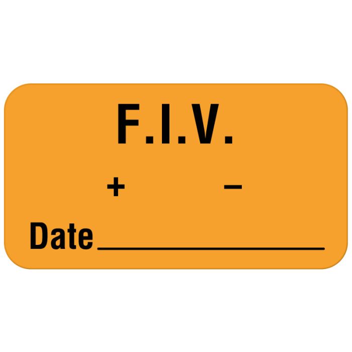FIV Label, 1-5/8
