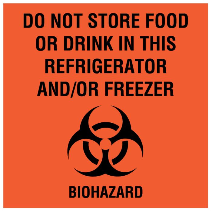 Refrigerator/Freezer Biohazard Label, 4-1/2