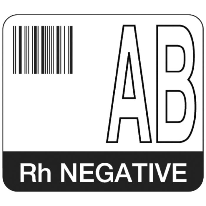 Codabar ABO Group Label, 1-7/10