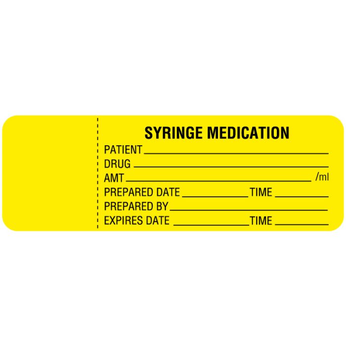 Irrigation Solution, Syringe Medication Label, 3