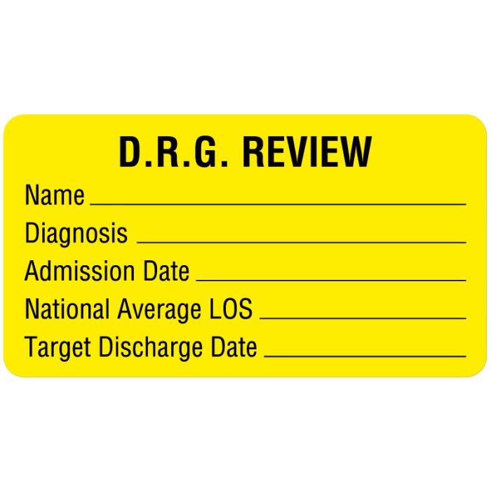 DRG Assignment & Reminder Label, 3