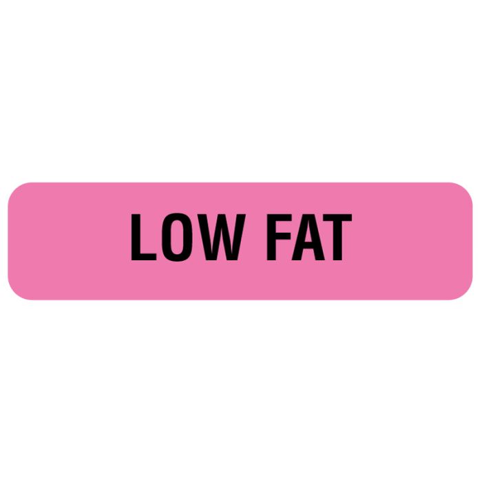 LOW FAT, Nutrition Communication Label, 1-1/4