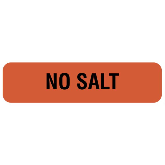 NO SALT, Nutrition Communication Labels, 1-1/4