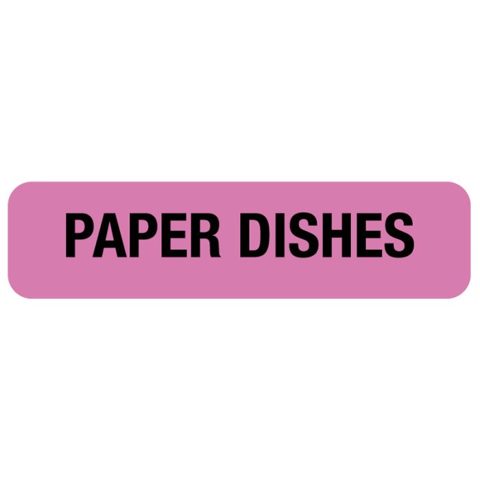 PAPER DISHES, Nutrition Communication Labels, 1-1/4