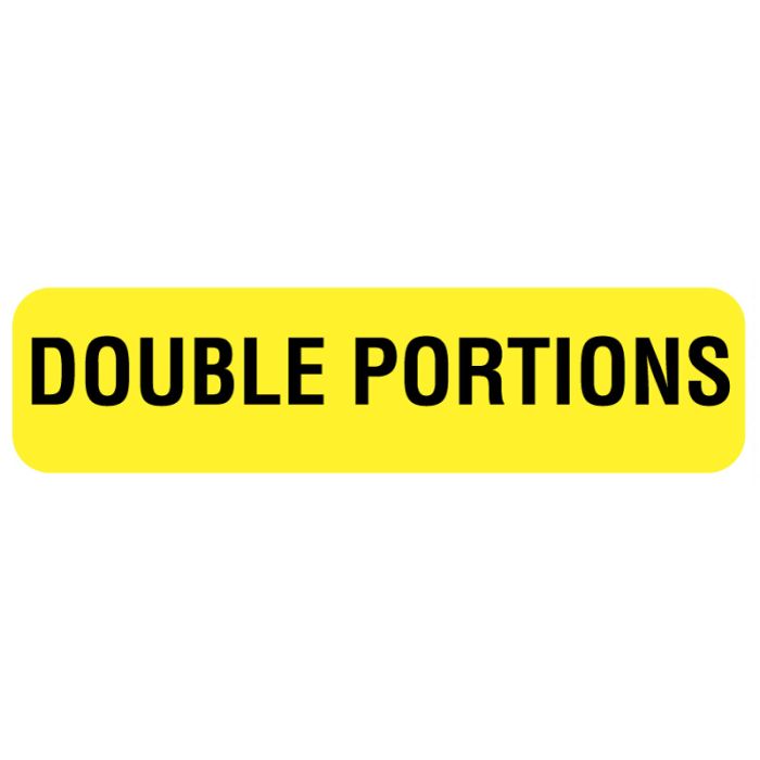 DOUBLE PORTIONS, Nutrition Communication Labels, 1-1/4