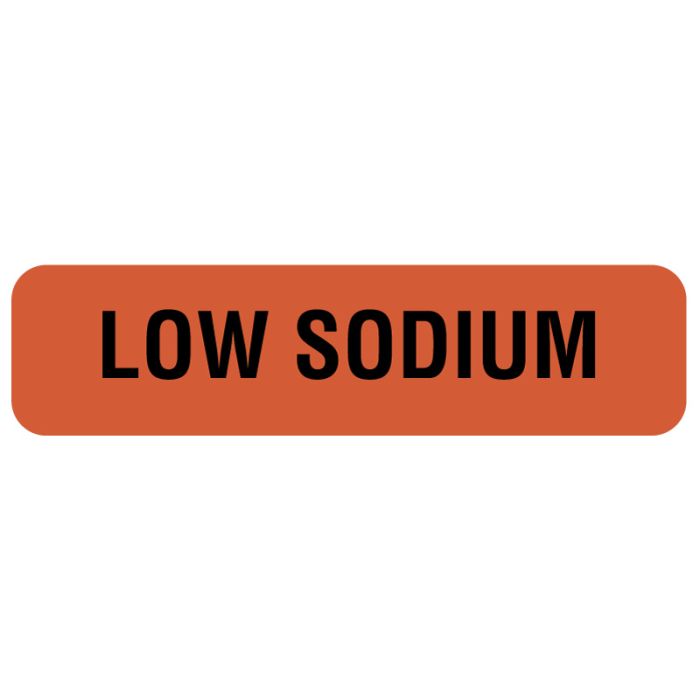 LOW SODIUM, Nutrition Communication Labels, 1-1/4