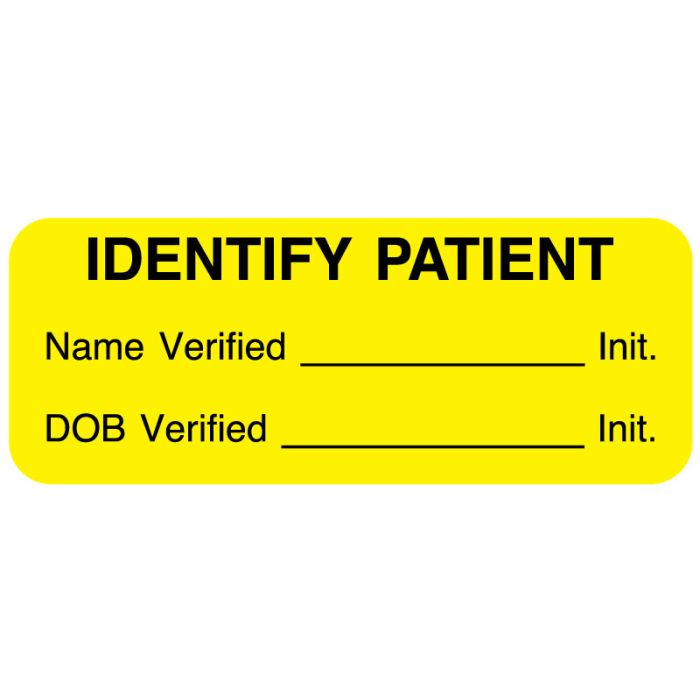 Identify Patient Label, 2-1/4
