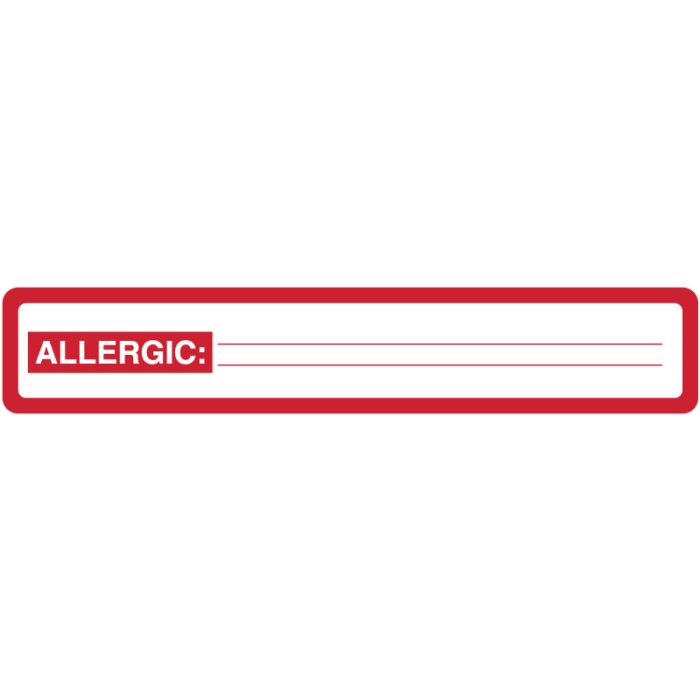 Allergy Alert Label, 5-1/2