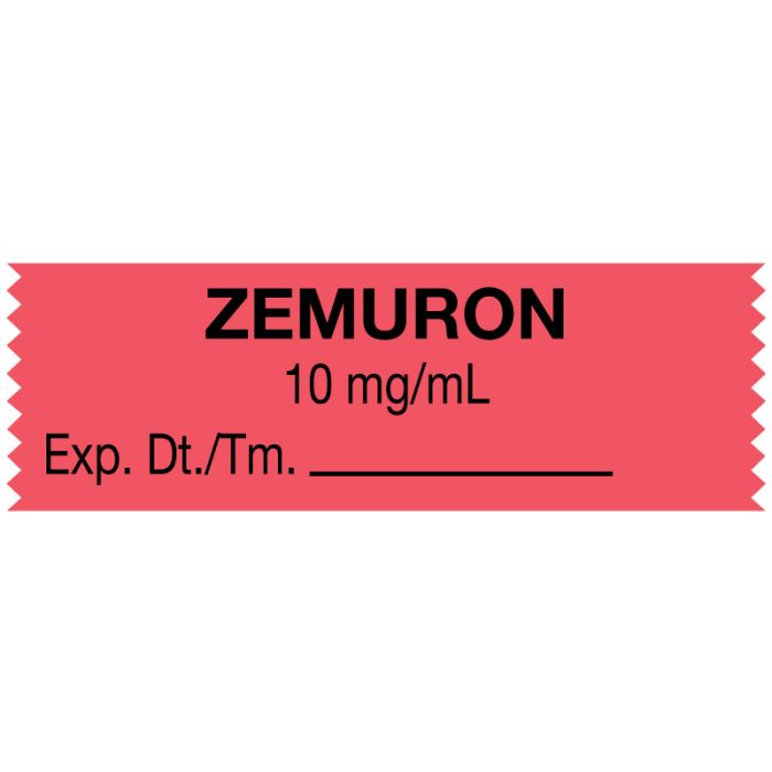 Anesthesia Tape, Zemuron 10 mg/mL, 1-1/2