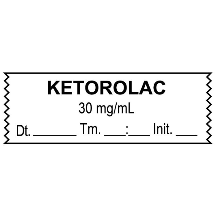 Anesthesia Tape, KETOROLAC 30 mg/mL DTI 1-1/2