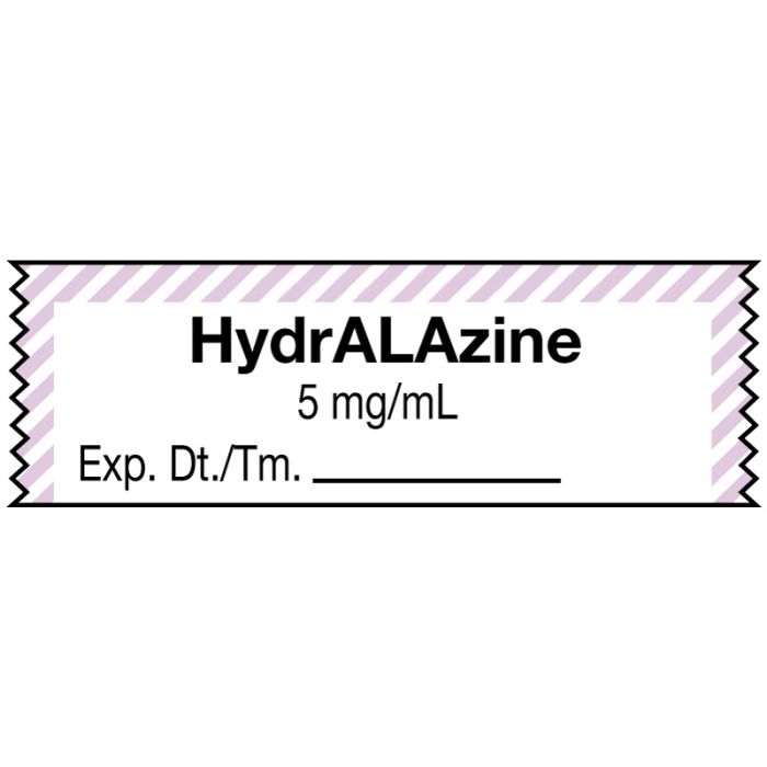 Anesthesia Tape, HydrALAzine 5 mg/mL , 1-1/2