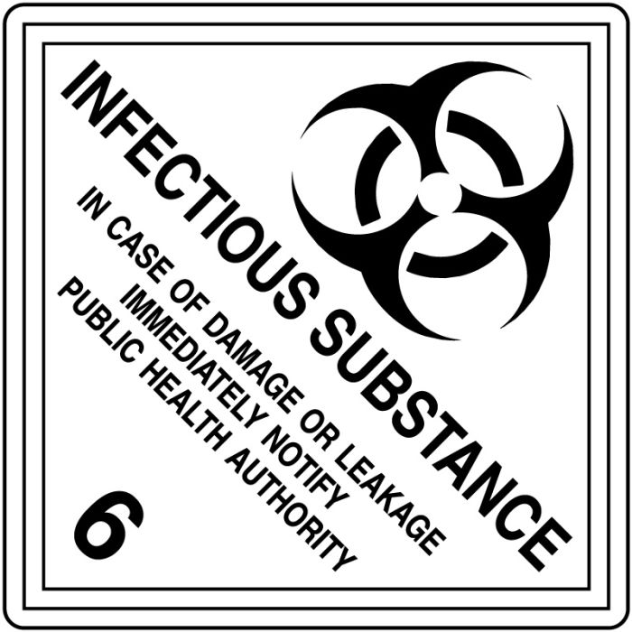 INFECTIOUS SUBSTANCE, Shipping Label,  4