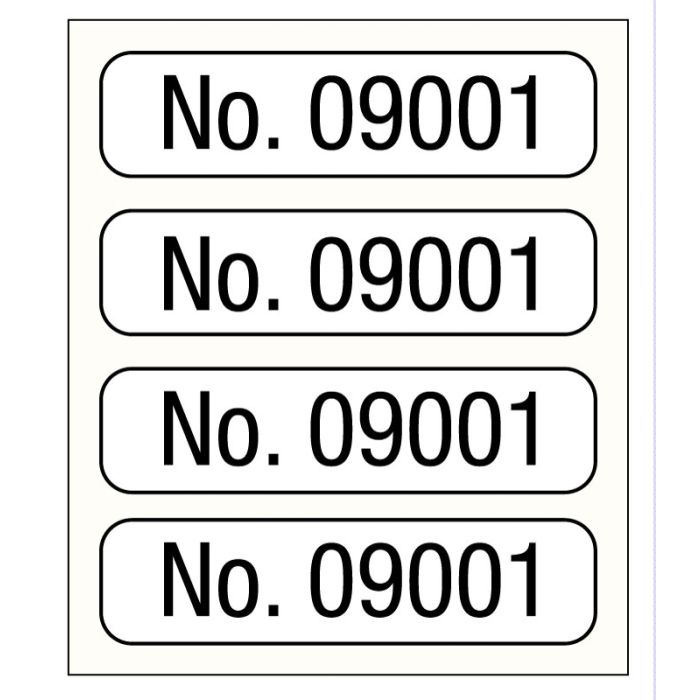 Consecutive Number Label, 1