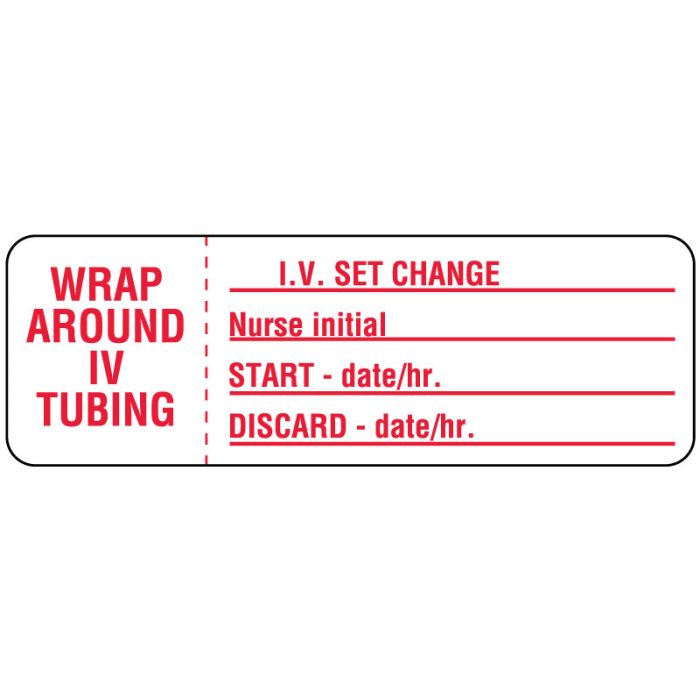 IV Set Change Label, 3