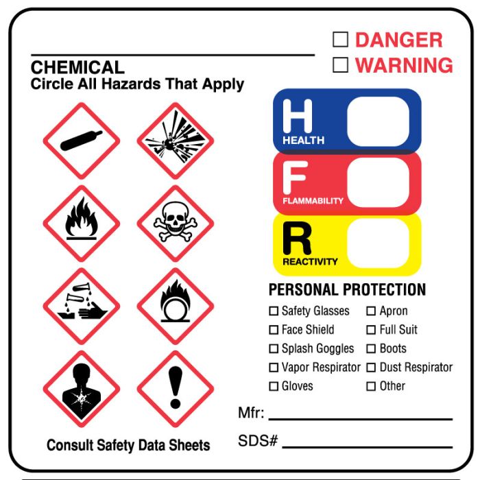 GHS Hazard Label, 2-1/2