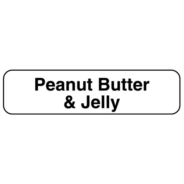 PEANUT BUTTER & JELLY, Food Identification Labels, 1-1/4