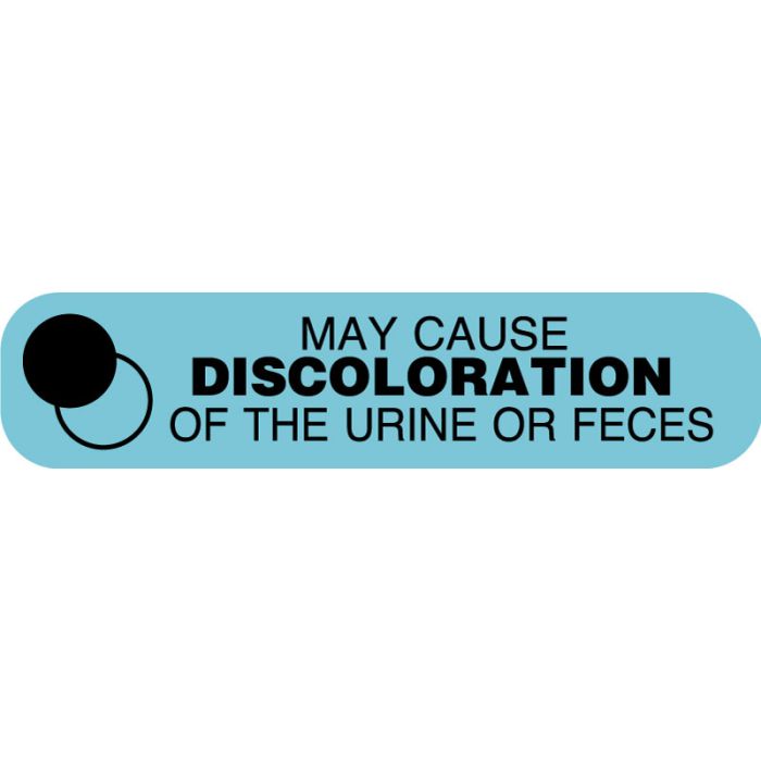 MAY CAUSE DISCOLORATION OF URINE OR FECES