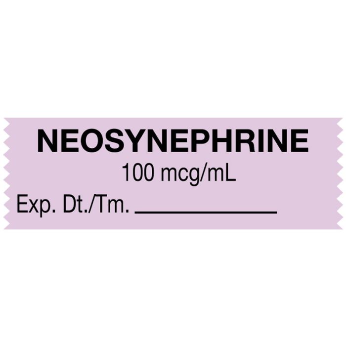 Anesthesia Tape, Neosynephrine 100 mcg/mL, 1-1/2