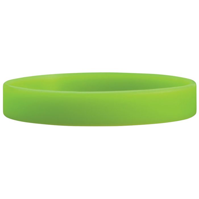 Green Blank Silicone Wristband, 10-1/8