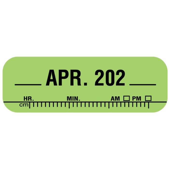 X-Ray Date Label Apr 202__, 1-1/2