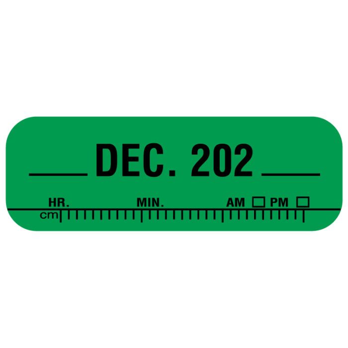 X-Ray Date Label Dec 202__, 1-1/2